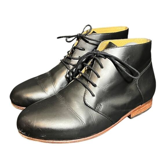 Nisolo Men's Emilio Black Leather Lace Up Chukka Boot Size 8 Classic - Picture 1 of 12